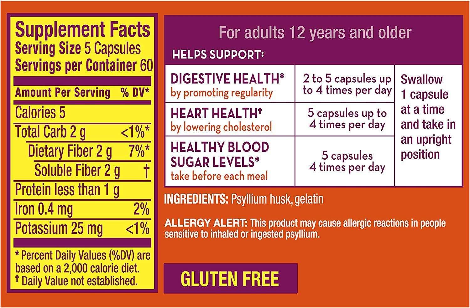 Metamucil Fibra Diária Psyllium Husk 300 Capsulas - NutriVita