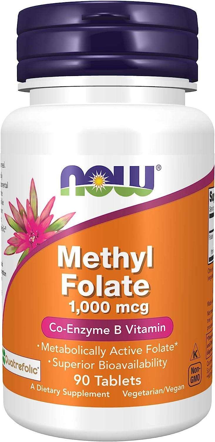 NOW Foods Metilfolato (Methyl Folate) 1000 mcg - 90 Comprimidos - NutriVita