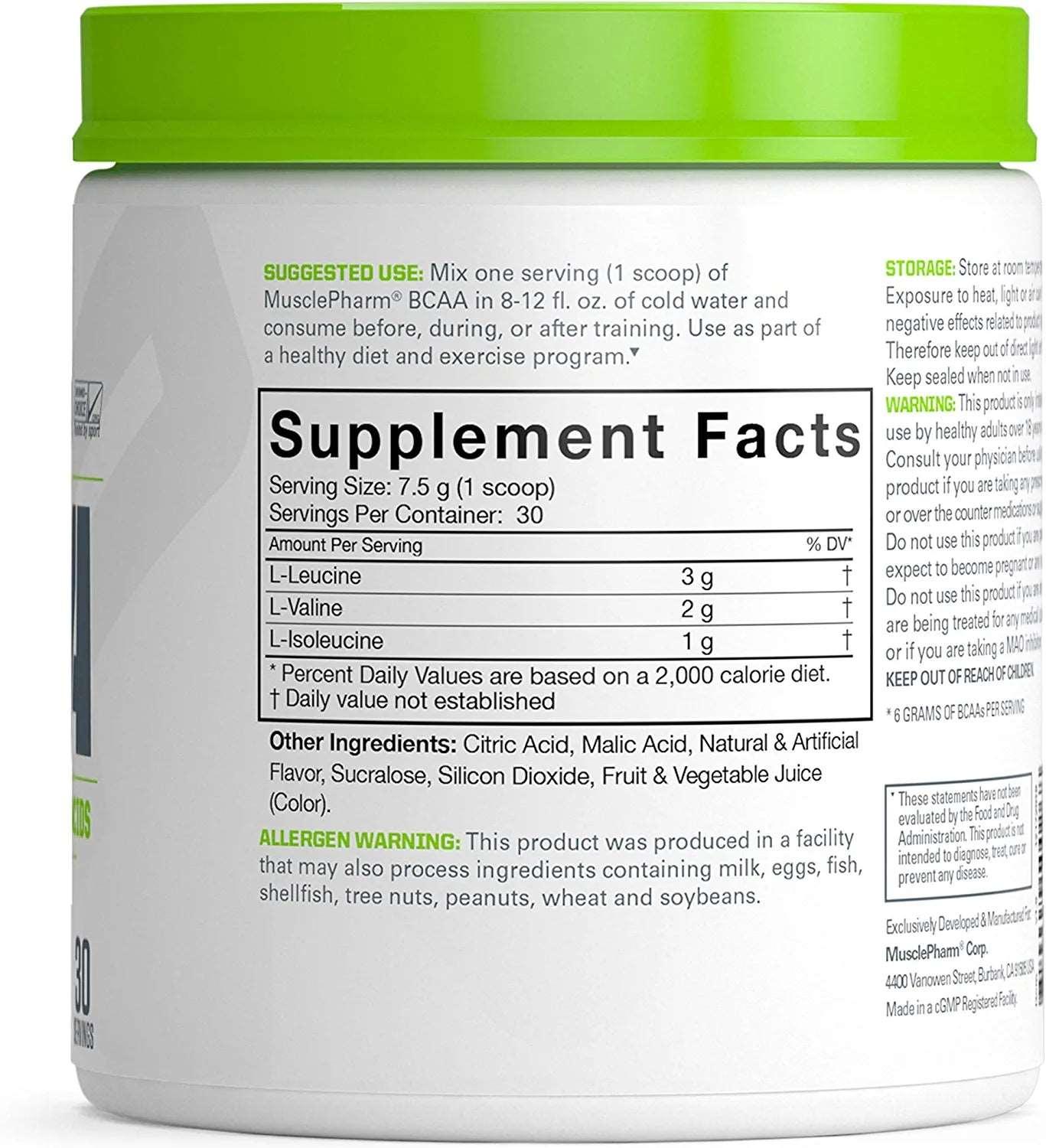 Muscle Pharm - BCAA em Pó - 30 Doses - NutriVita