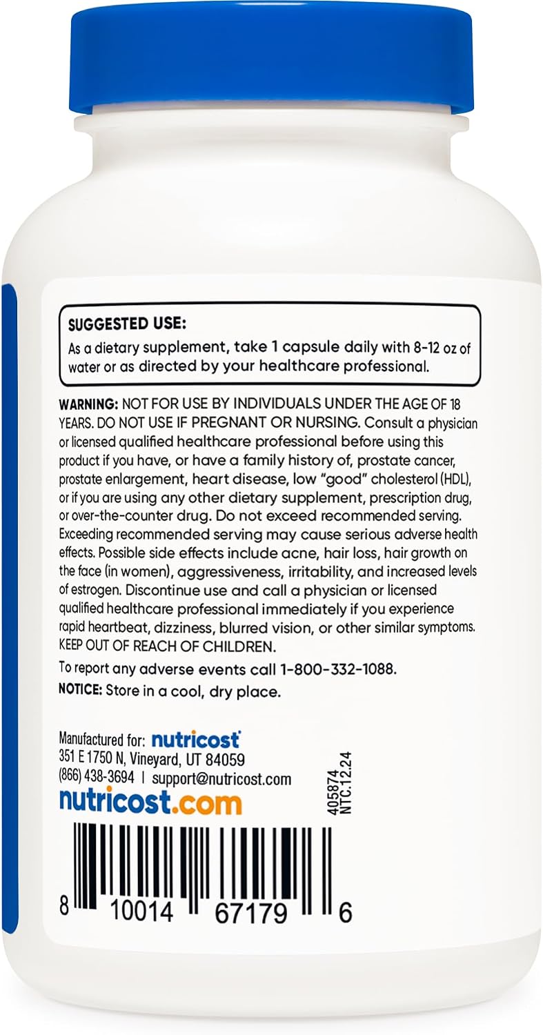 Nutricost DHEA 25 mg: modo de uso, advertências e UPC 810014671796