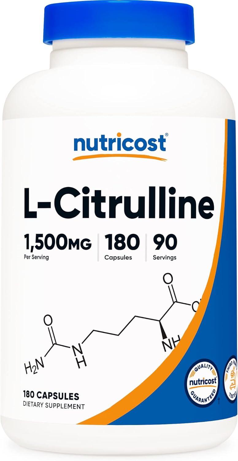 Nutricost L-Citrulina 750 mg, 180 Capsulas - NutriVita