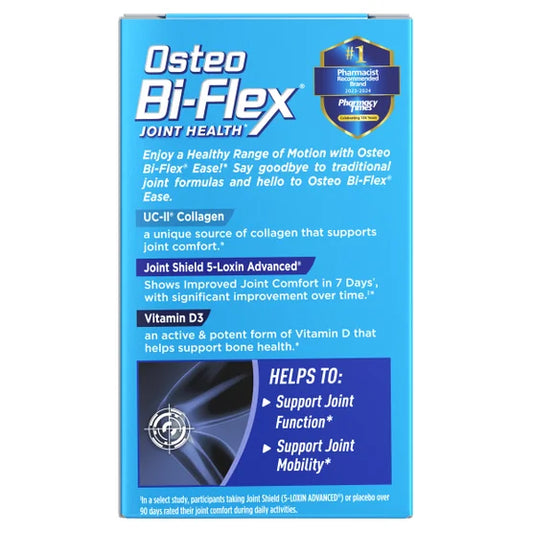Caixa do suplemento Osteo Bi-Flex Ease com Colágeno UC-II.