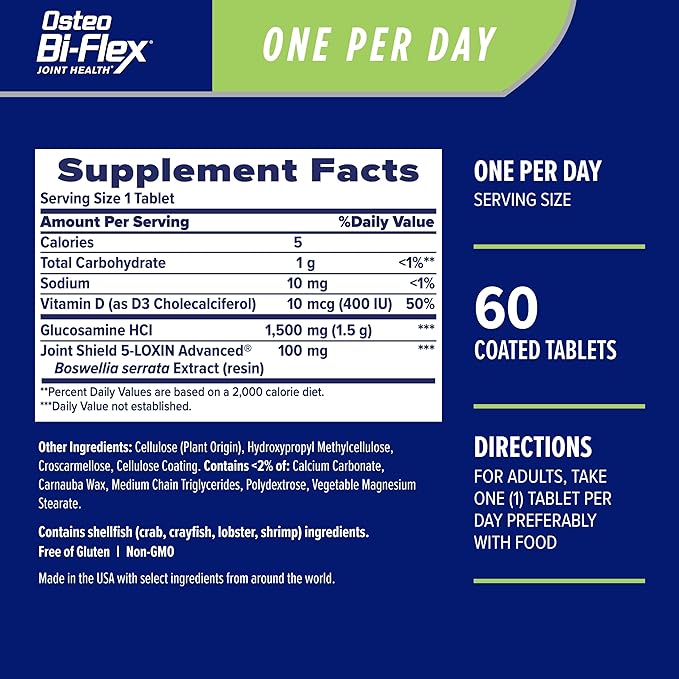 Osteo Bi-Flex - One Per Day Suplemento (1 por dia), 60 Caps