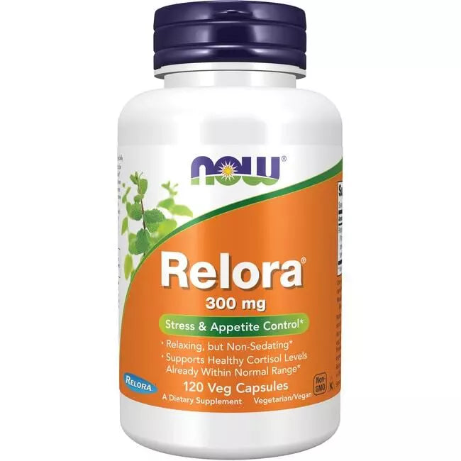 NOW Supplements, Relora 300 mg (uma mistura de extratos vegetais de Magnolia officinalis e Phellodendron amurense), 60 cápsulas vegetais