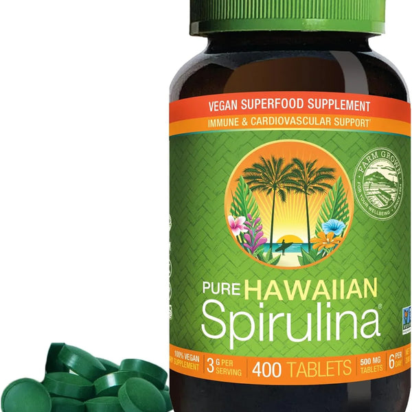 Spirulina Havaiana Nutrex Hawaii 500mg - 400 Comprimidos Original