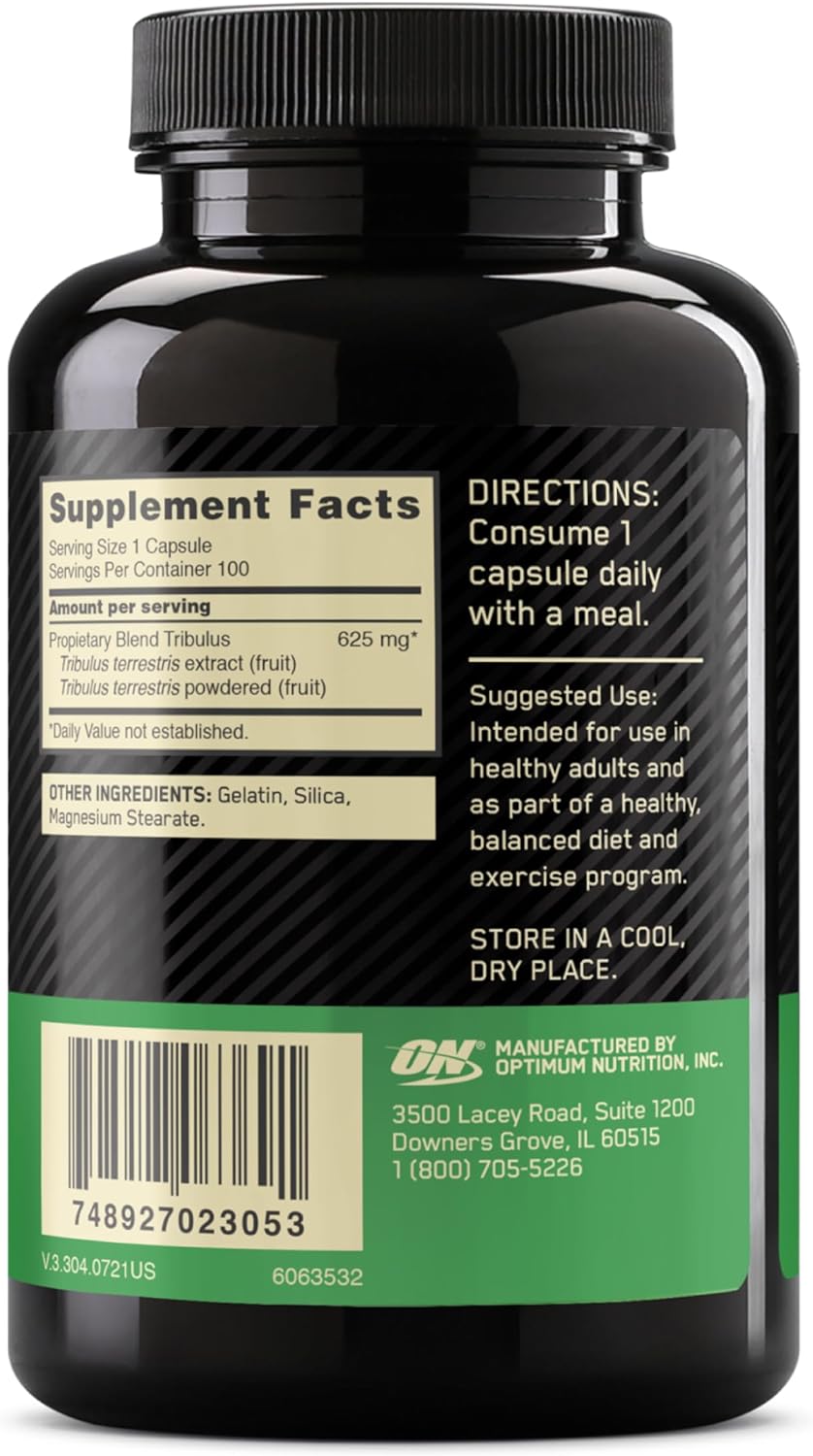 Optimum Nutrition - Tribulus 625 mg. - 100 Capsulas