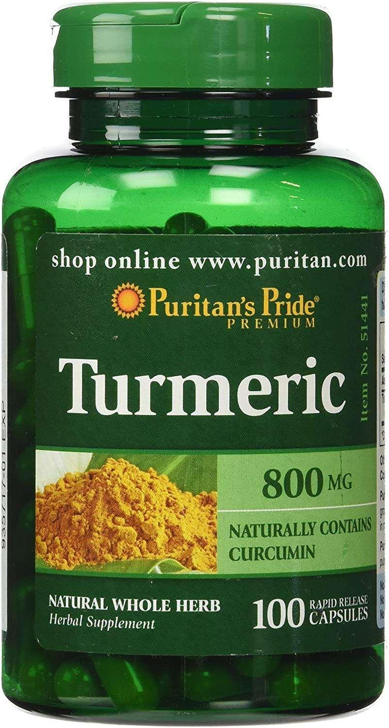 Puritan's Pride Turmeric (Cúrcuma) 800 mg 100 Capsulas