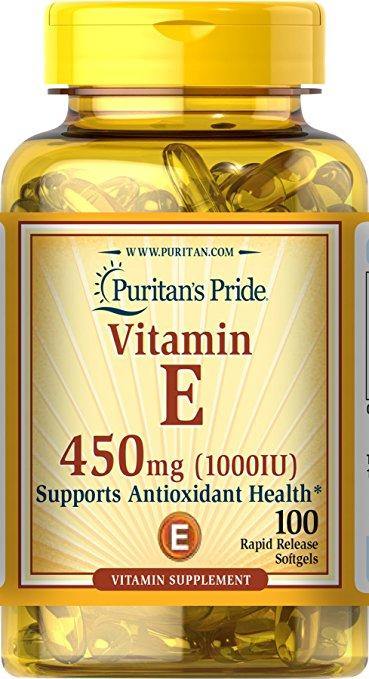 Puritan's Pride Vitamina E 1000 UI, 100 Soft Gels - NutriVita