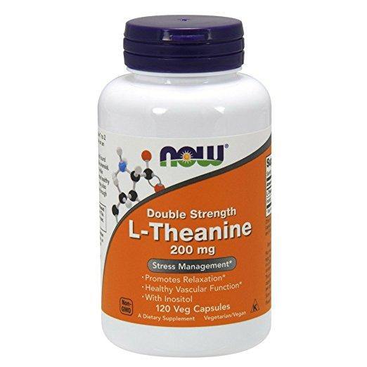 NOW L-Theanine 200 mg,120 Veg Capsulas - NutriVita