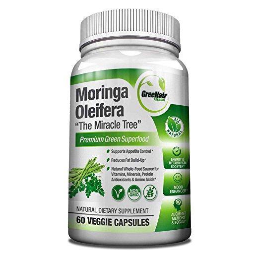 Moringa Oleifera Pura, Extrato De Folha 60 Veg Caps Super Alimento Verde - NutriVita
