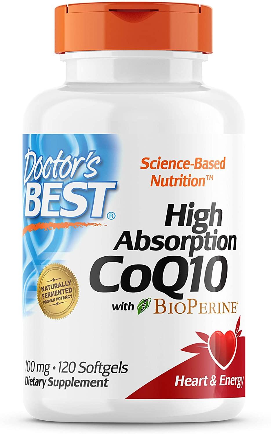 Doctor's Best CoQ10 de Alta Absorção com BioPerine 200 mg 60 Vegan Softgels - NutriVita