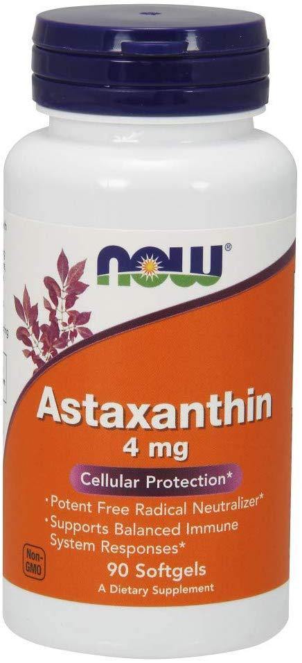 NOW Suplementos, Astaxantina 4 mg 90 Softgels - NutriVita