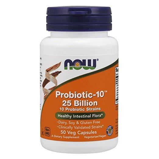 NOW Probiotico-10 25 Bilhão, 50 Veg Capsulas - NutriVita