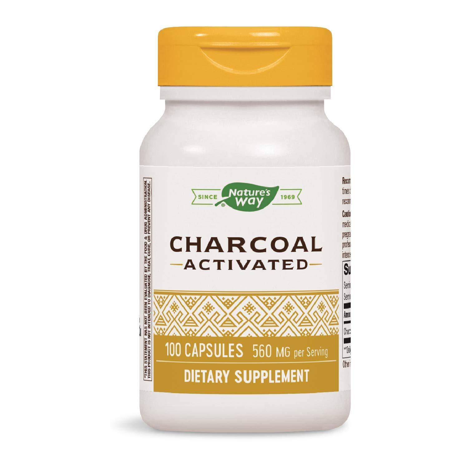Nature's Way Activated Charcoal 560 mg 100 Capsulas - NutriVita