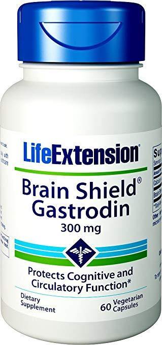 Life Extension Brain Shield Gastrodina 300 mg, 60 Veg Capsulas - NutriVita