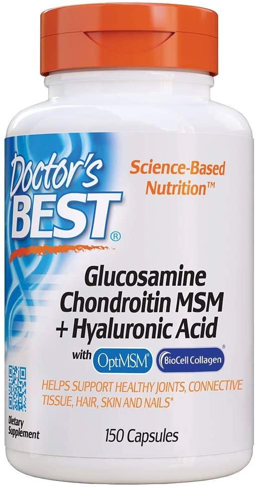 Doctor's Best Glucosamina Condroitina MSM + Ácido Hialurônico 150 Caps - NutriVita