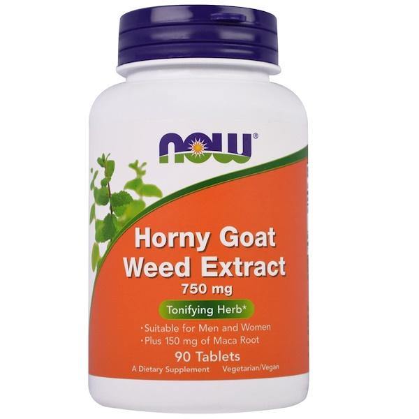 Now Foods Horny Goat Weed 750 mg, 90 Tablets - NutriVita