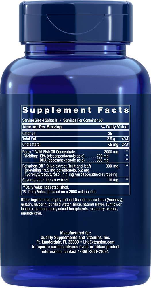 Life Extension Super Omega-3 EPA/DHA 240 softgels - NutriVita