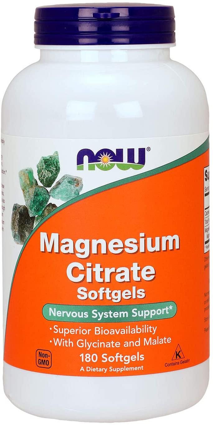 NOW Magnésio Citrato 200 mg 180 Tablets