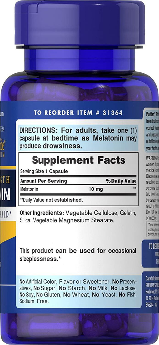 Puritans Pride Melatonina 10mg 120 Caps - NutriVita
