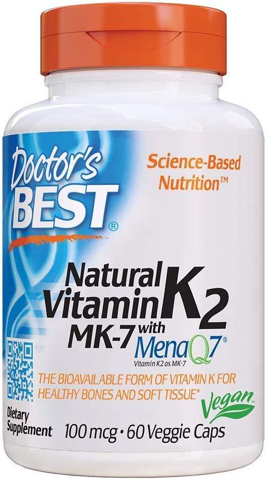 Doctor's Best Natural Vitamina K2 com Mk-7, 60 Caps Veg - NutriVita
