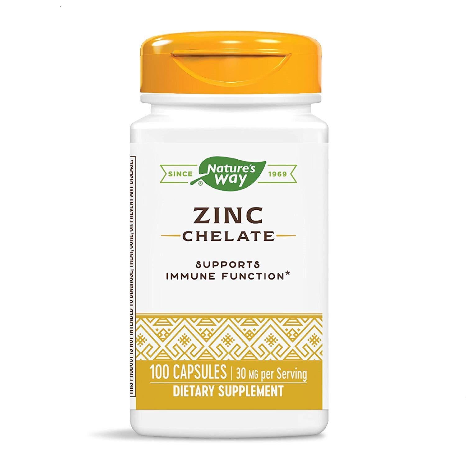 Nature's Way, Zinco Quelato, 30 mg, 100 Capsulas - NutriVita